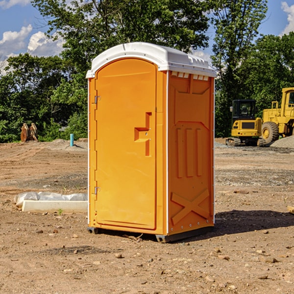 can i customize the exterior of the porta potties with my event logo or branding in Flowerfield MI